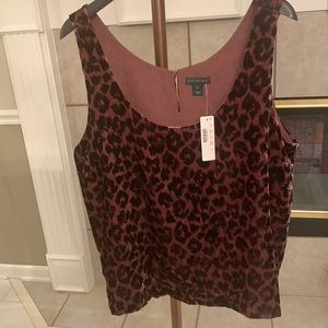 NWT J.CREW VELVET LEOPARD PRINT TANK SIZE 16